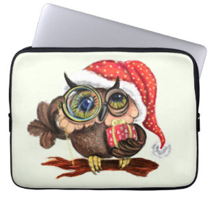 Housse Pour Ordinateur Portable Ordinateur portable de Noël Manches Cadeau Chouett