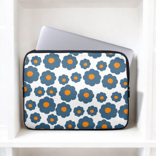 Housse Pour Ordinateur Portable Ordinateur portable Preppy Blue Orange Hippie Moti