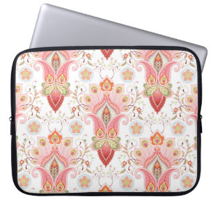 Housse Pour Ordinateur Portable Oriental Flair : Damask Peacock Paisley