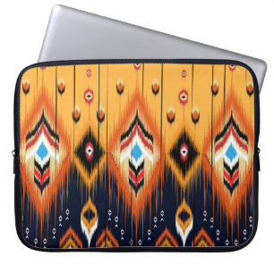 Housse Pour Ordinateur Portable Ornement folklorique géométrique Ikat. Tribal