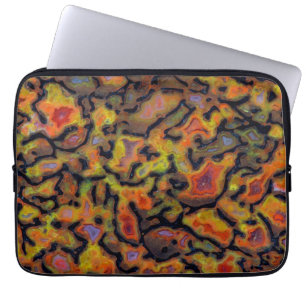 Housse Pour Ordinateur Portable Os de dinosaure pétrifié orange