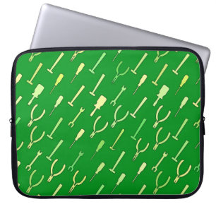 Housse Pour Ordinateur Portable Outils, sur vert forêt