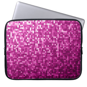 Housse Pour Ordinateur Portable Paillettes rose parties scintillant