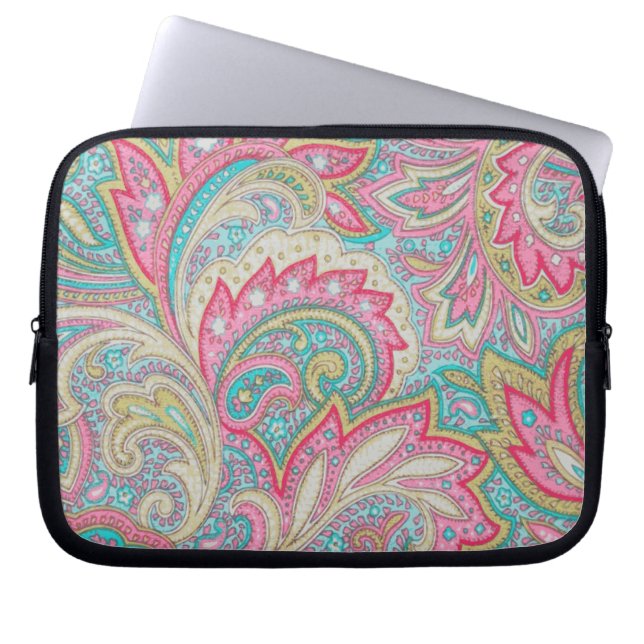 Housse Pour Ordinateur Portable Paisley rose (Devant)