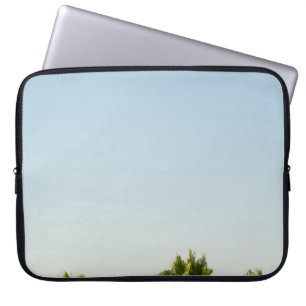 Housse Pour Ordinateur Portable Palmier vert sous ciel blanc le matin