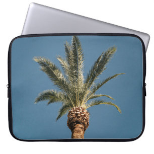 Housse Pour Ordinateur Portable Palmier vert sous ciel bleu le matin