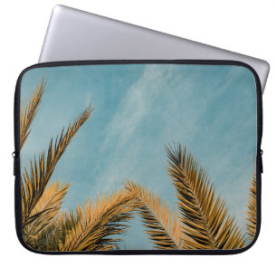 Housse Pour Ordinateur Portable Palmier vert sous ciel bleu le matin