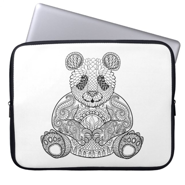 Housse Pour Ordinateur Portable Panda tribal inspiré (Devant)