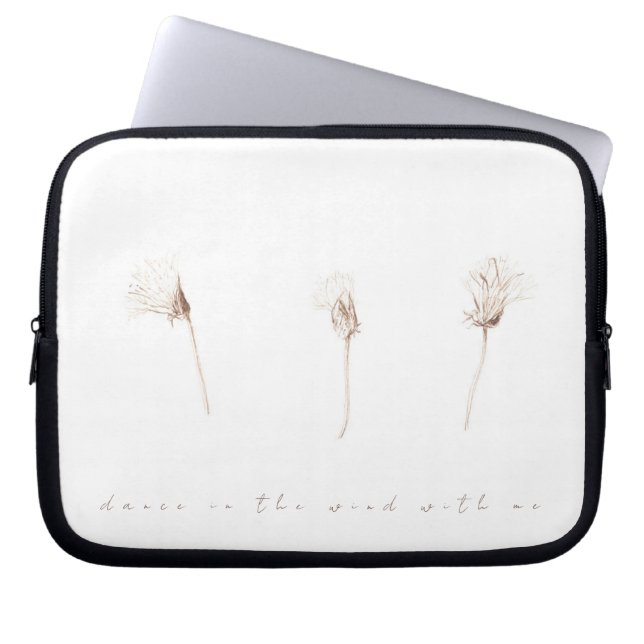 Housse Pour Ordinateur Portable Pandelions secs encre dessin de l'ordinateur porta (Devant)