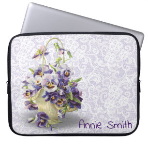 Housse Pour Ordinateur Portable Panier En Pansons Sur Dentelle