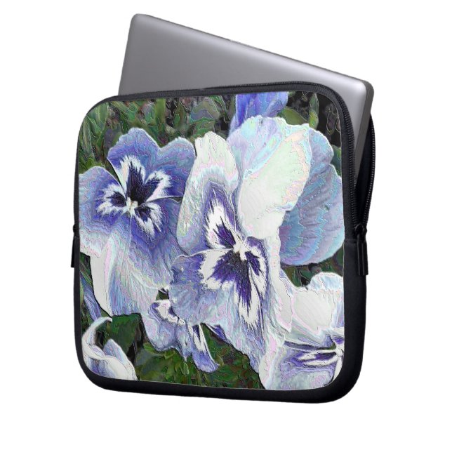 HOUSSE POUR ORDINATEUR PORTABLE PANSIERS (devant gauche)