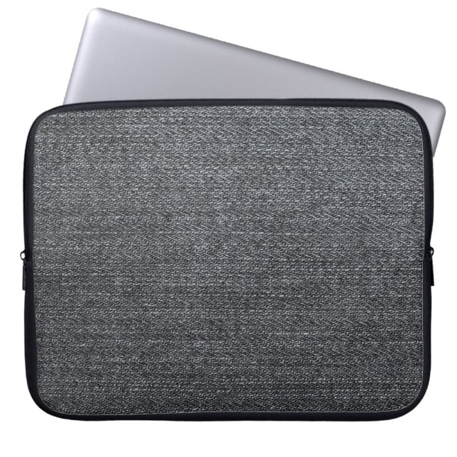Housse Pour Ordinateur Portable Pantalon bleu texture de tissu denim (Devant)