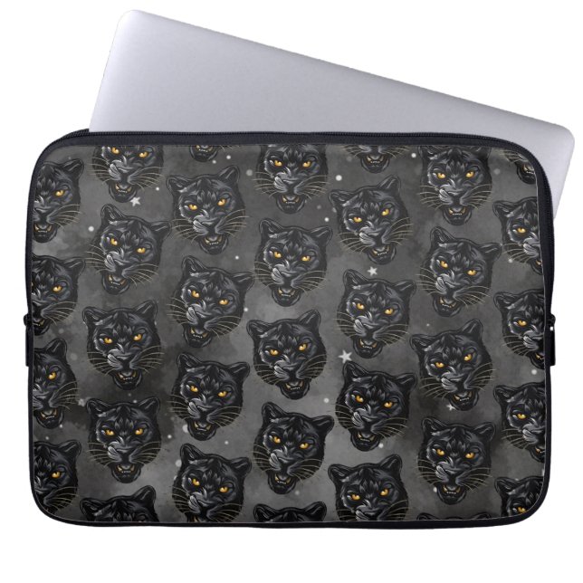 Housse Pour Ordinateur Portable Panthère noire (Devant)