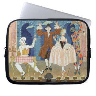 Housse Pour Ordinateur Portable Pantomime l'étape, illustration pour des 'fêtes