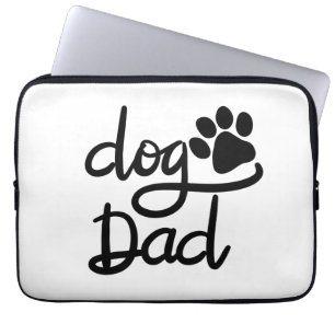 Housse Pour Ordinateur Portable Papa Chien Empreinte de Patte de Chien Drôle