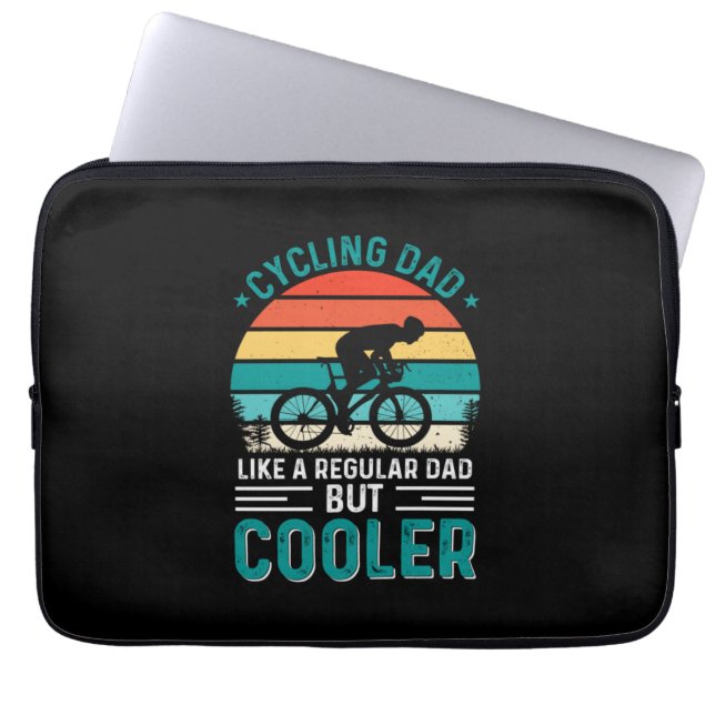 Housse Pour Ordinateur Portable Papa cycliste (Devant)