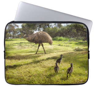 Housse Pour Ordinateur Portable Papa et bébé émeus,