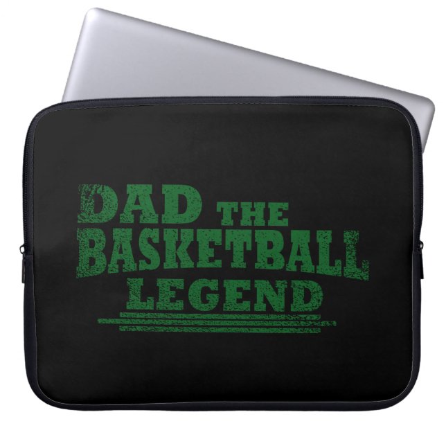Housse Pour Ordinateur Portable papa la légende du basket (Devant)