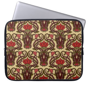 Housse Pour Ordinateur Portable Papier peint floral sans charme dans un style Art 