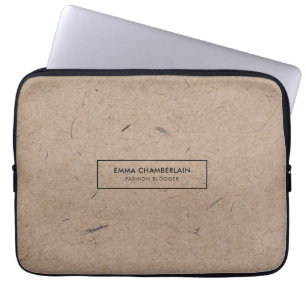 Housse Pour Ordinateur Portable Papier rustique minimaliste moderne