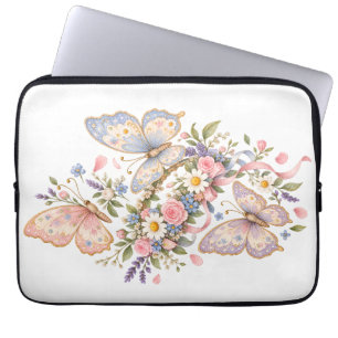Housse Pour Ordinateur Portable Papillon artistique pastel adorable