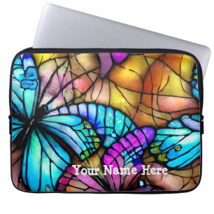 Housse Pour Ordinateur Portable Papillon coloré