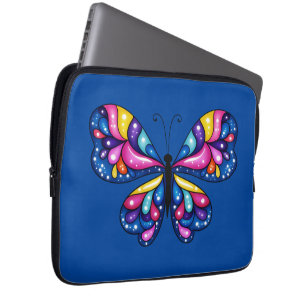 Housse Pour Ordinateur Portable Papillon coloré vibrant