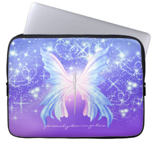 Housse Pour Ordinateur Portable Papillon d'Imaginaire rose et pourpre