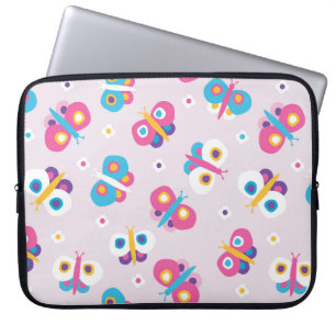 Housse Pour Ordinateur Portable Papillon rose motif