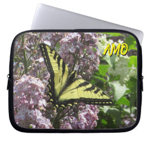 Housse Pour Ordinateur Portable Papillon sur Lilac