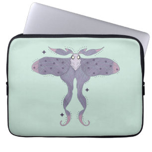 Housse Pour Ordinateur Portable Papillon Violet Fantaisiste avec Étincelles d'Étoi