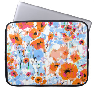 Housse Pour Ordinateur Portable Papillons broyés : Texture florale Abstraite