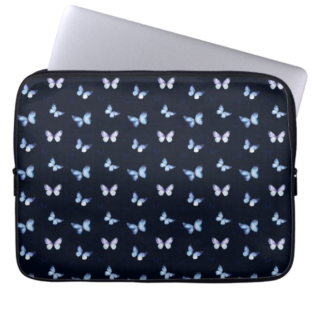 Housse Pour Ordinateur Portable Papillons de galaxie d'Imaginaire bleu (Devant)