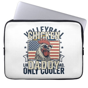Housse Pour Ordinateur Portable Papy volley-ball Design de t-shirt vintage drôle_1