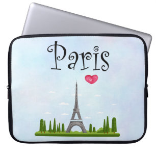 Housse Pour Ordinateur Portable Paris avec la Tour Eiffel
