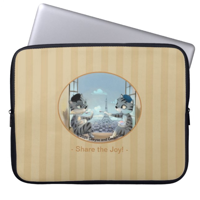Housse Pour Ordinateur Portable Paris by Day Laptop Sleeve - Joy (Diverses tailles (Devant)