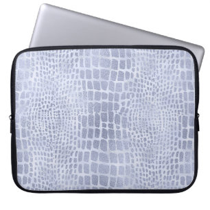 HOUSSE POUR ORDINATEUR PORTABLE PARTIES SCINTILLANT BLEUE CLAIR ALLIGATOR REGARDER