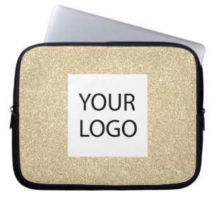 Housse Pour Ordinateur Portable Parties scintillant Gold Modern - Logo Promotionne