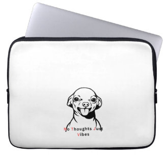 Housse Pour Ordinateur Portable Pas de pensées juste des vibes Design drôle de mèm