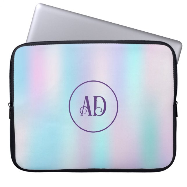 Housse Pour Ordinateur Portable Pastel Colours Abstrait Arrière - plan d'iridescen (Devant)