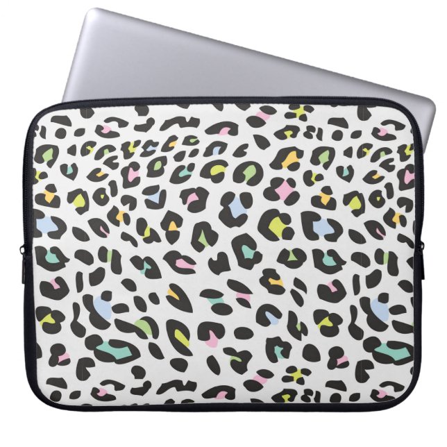 Housse Pour Ordinateur Portable Pastel Leopard Spot Motif (Devant)