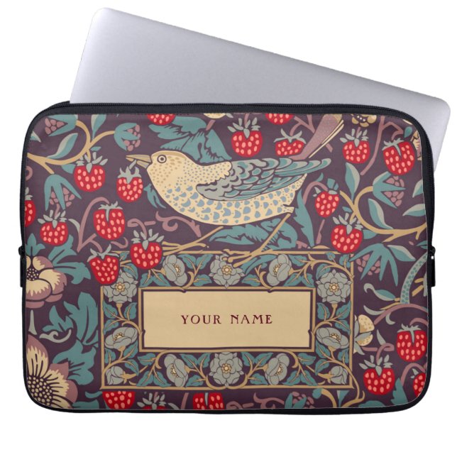 Housse Pour Ordinateur Portable Pastille pour ordinateur William Morris Strawberry (Devant)