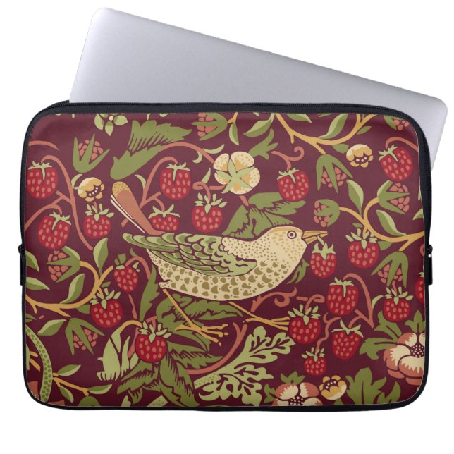 Housse Pour Ordinateur Portable Pastille pour ordinateur William Morris Strawberry (Devant)