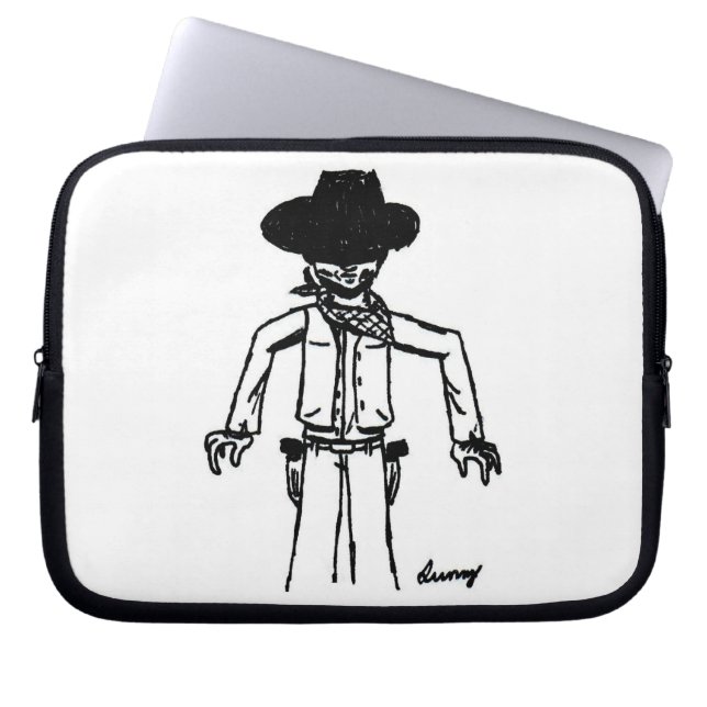 Housse Pour Ordinateur Portable Patinage de Cowboy pour ordinateur portable (Devant)