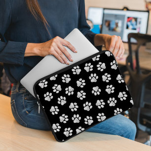 Housse Pour Ordinateur Portable Patrouilles de Doodle, Paws de Chien, Paws Blanche