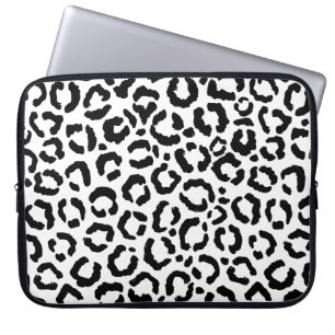 Housse Pour Ordinateur Portable Patteries du Black White Leopard animal