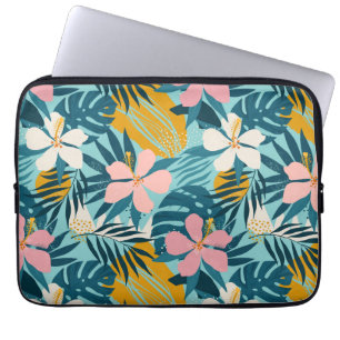 Housse Pour Ordinateur Portable Pattern tropical hibiscus