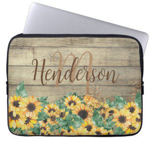 Housse Pour Ordinateur Portable Pays Sunflower Nom de famille
