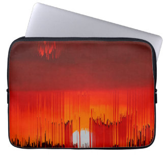 Housse Pour Ordinateur Portable Paysage abstrait de coucher de soleil avec effet d
