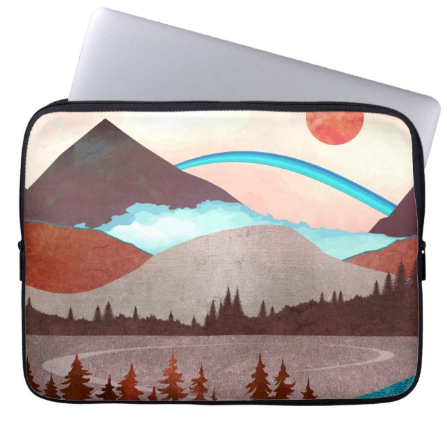 Housse Pour Ordinateur Portable Paysage Blue Rainbow (Devant)